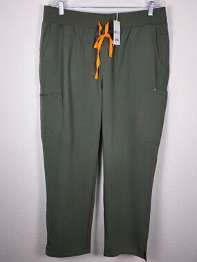 NWT FIGS Zamora Jogger Scrub Pants Olive Green 3XLR Plus Size